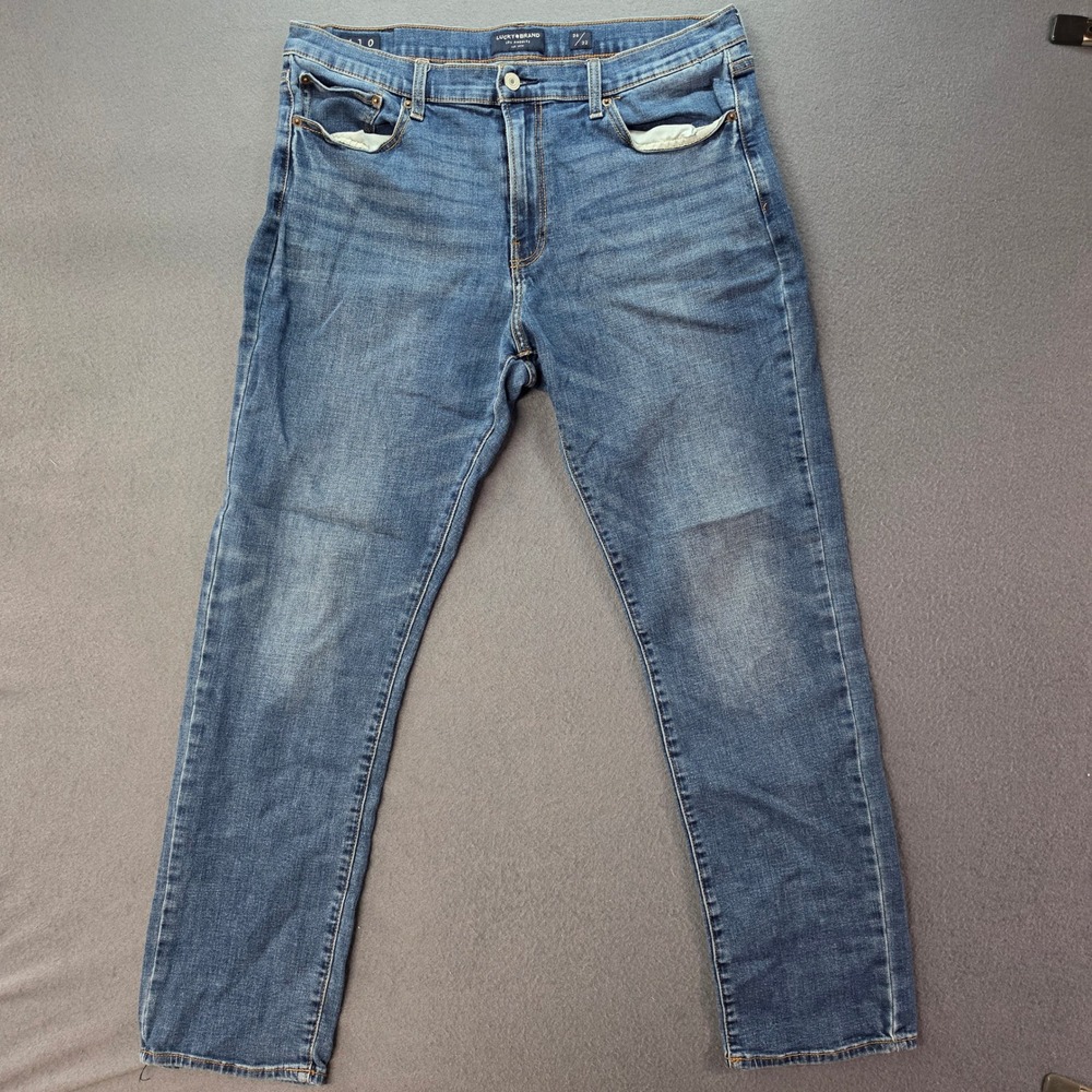 Lucky Brand 410 Athletic Slim Jeans Mens 36x32 Blue Medium Wash Denim Pants
